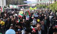 راهپیمایی ۲۲ بهمن همزمان با سراسر کشور با حضور اقشار مختلف مردم در شیراز برگزار شد