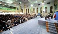 رهبر معظم انقلاب اسلامی در دیدار خانواده‌های شهدای هفتم تیردر سال 94